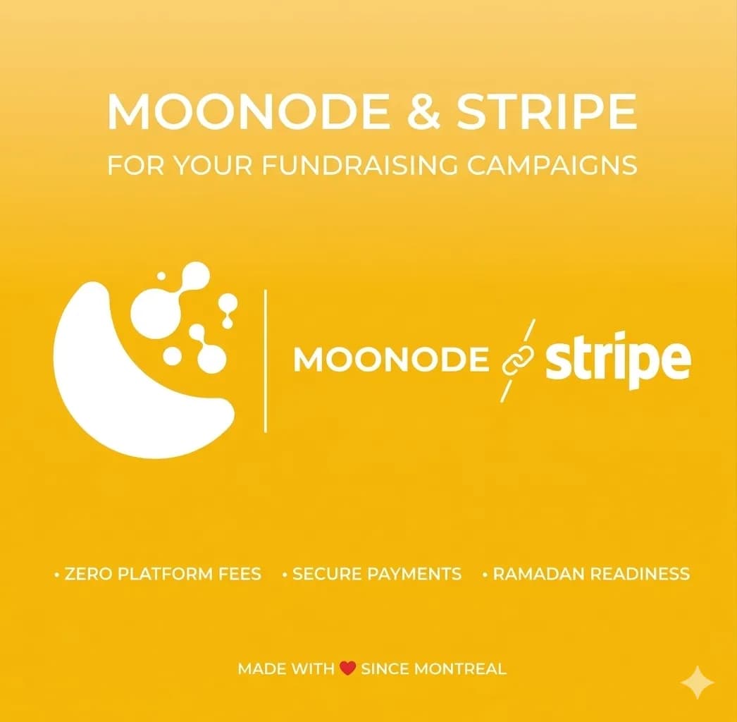 Moonode uses Stripe for your fundraising campaigns
